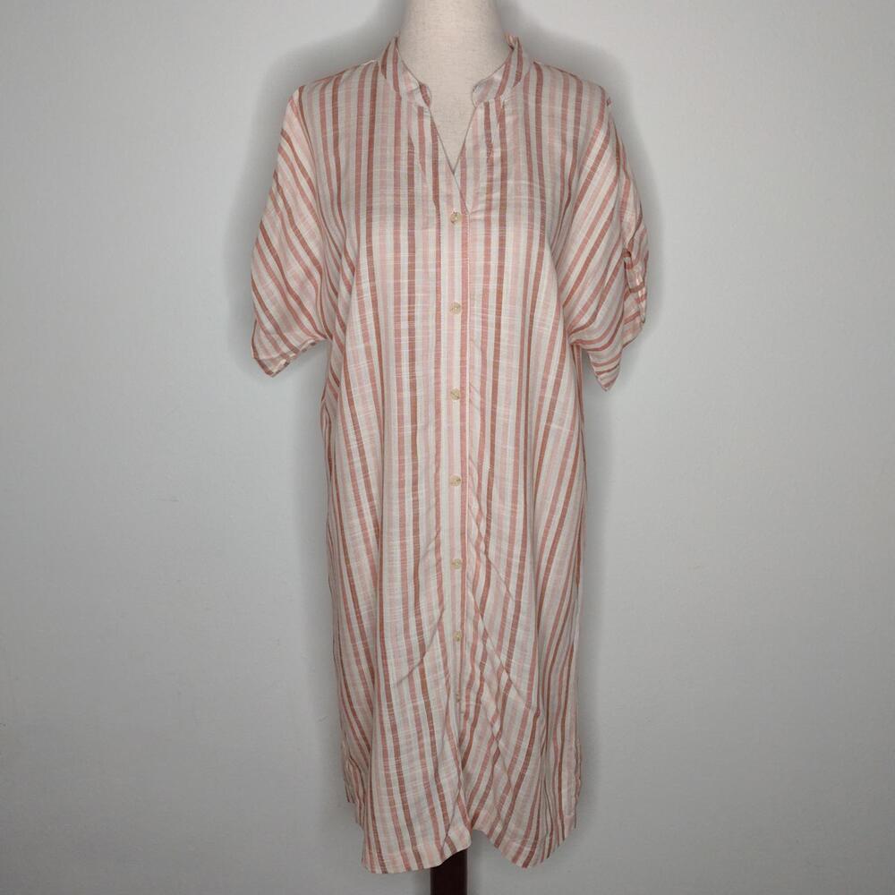 NWT Thread & Supply Women's Pink/White Striped Dress Size Small